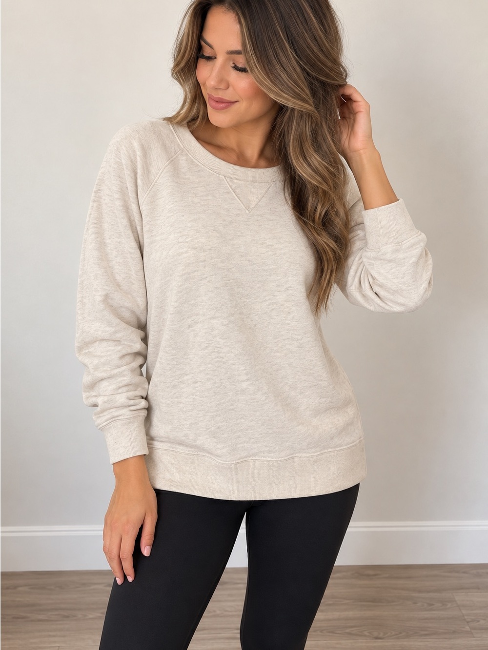 J. Crew Cream Crewneck Pullover Sweater